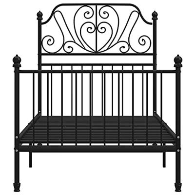 Bedframe metaal zwart 90x200 cm