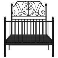 Bedframe metaal zwart 90x200 cm - thumbnail