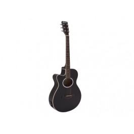 DIMAVERY AW-400 Western Guitar LH, black