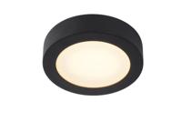 Lucide BRICE-LED - Plafonnière Badkamer - Ø 18 cm - LED Dimb. - 1x12W 3000K - IP44 - Zwart - thumbnail