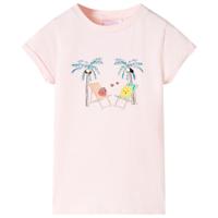VidaXL Kindershirt 92 zachtroze - thumbnail