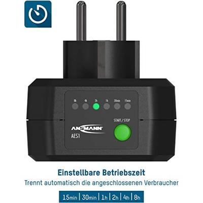 Ansmann 5024063 Stekkerdoos-timer Digitaal Dagprogramma 2500 W IP20 Ansmann 5024063 Stekkerdoos-timer Digitaal Dagprogramma 2500 W IP20