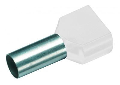 Cimco 18 2432 Dubbele adereindhulzen 0.75 mm² Deels geïsoleerd Wit 100 stuk(s)