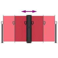 Windscherm uittrekbaar 120x1000 cm rood - thumbnail