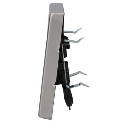 Busch-Jaeger 2CKA001751A2956 Uitschakelaar, Wisselschakelaar, Kruisschakelaar, Knop Afdekking RVS 1 stuk(s)