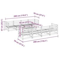 9-delige Loungeset massief grenenhout - thumbnail