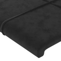Boxspring met matras fluweel zwart 120x200 cm - thumbnail