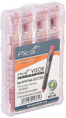 Pica Permanent Navulling rood VISOR 991/40, 4st.