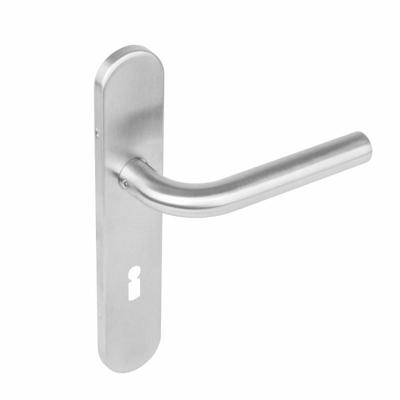 Intersteel Deurkruk Recht op schild sleutelgat 72mm - RVS