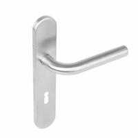 Intersteel Deurkruk Recht op schild sleutelgat 72mm - RVS - thumbnail