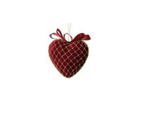 Kersthanger foam 8 cm ossenbloed hart - thumbnail