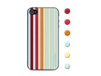 id America Cushi Stripe Soft Foam Pad voor iPhone 4/4S - 1 verpakking, Beach Red - thumbnail