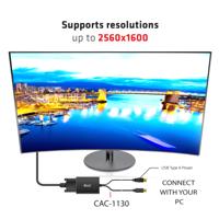 club3D CAC-1130 DisplayPort-kabel Mini-displayport / DVI Adapterkabel Mini DisplayPort-stekker, DVI-D 24+1-polige bus 0.15 m Zwart - thumbnail