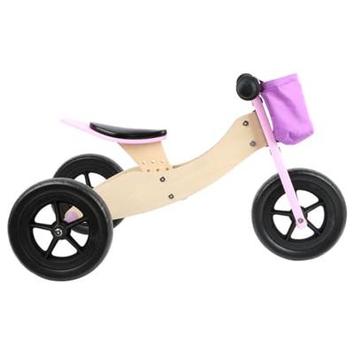 Small Foot - houten driewieler en loopfiets 2in1 maxi roze Small Foot - houten driewieler en loopfiets 2in1 maxi roze
