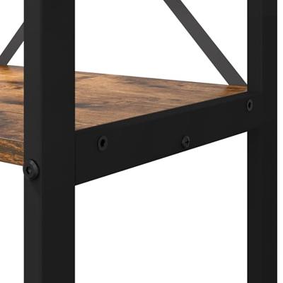 Boekenkast Gerookt eiken 80 x 30 x 188 cm Hout en Staal