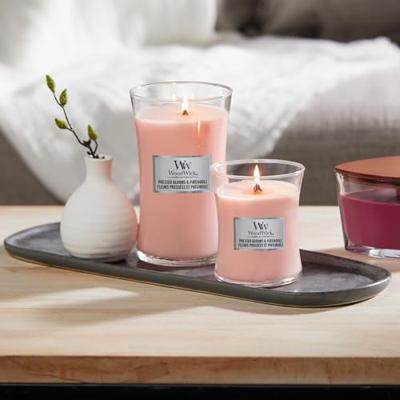 Woodwick Pressed Blooms & Patchouli Medium Hourglass Candle 0