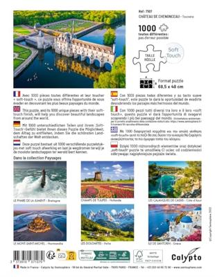 Puzzel - SENTOSPHERE - Calypto - 1000 stukjes - Kasteel Chenonceau - Touraine - Zijdezachte afwerking - Geschikt voor kinderen vanaf 9 jaar Puzzel - SENTOSPHERE - Calypto - 1000 stukjes - Kasteel Chenonceau - Touraine - Zijdezachte afwerking - Geschikt voor kinderen vanaf 9 jaar