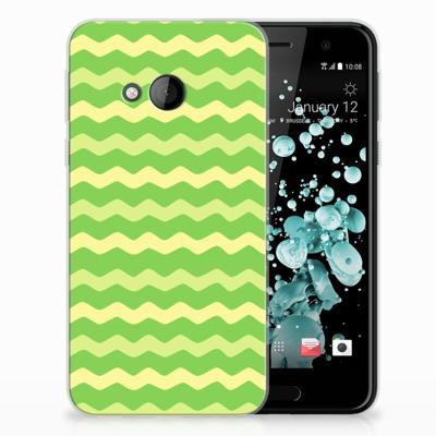 HTC U Play TPU bumper Waves Green
