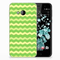 HTC U Play TPU bumper Waves Green - thumbnail