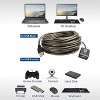 Verlengkabel USB Ewent EW1023 Zwart - thumbnail