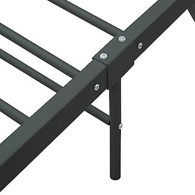 VidaXL Bedframe metaal grijs 200x200 cm VidaXL Bedframe metaal grijs 200x200 cm