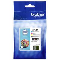 Inktcartridge Brother LC-424 zwart + 3 kleuren - thumbnail