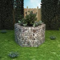 VidaXL Gabion plantenbak verhoogd zeshoekig 160x140x100 cm - thumbnail