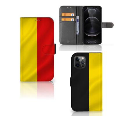 Apple iPhone 12 Pro Max | Bookstyle Case | Belgische Vlag Apple iPhone 12 Pro Max | Bookstyle Case | Belgische Vlag