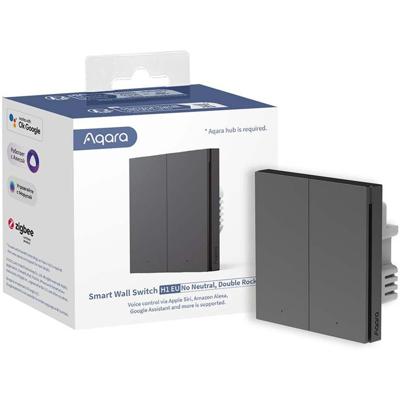 Aqara Draadloze wandschakelaar WS-EUK02-G Grijs Apple HomeKit, Alexa, Google Home Aqara Draadloze wandschakelaar WS-EUK02-G Grijs Apple HomeKit, Alexa, Google Home