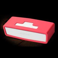 Draagbare schokbestendige zachte silica gel Bluetooth Speaker beschermhoes voor Bose Mini 1/2 (Rose Red) - thumbnail