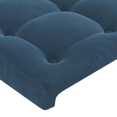 Boxspring met matras fluweel donkerblauw 120x200 cm