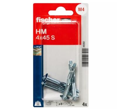 Fischer 049392 HM 4 x 46 S K NV Hollewandplug 46 mm 1 set(s)
