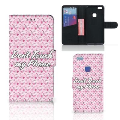 Huawei P10 Lite Portemonnee Hoesje Flowers Pink DTMP Huawei P10 Lite Portemonnee Hoesje Flowers Pink DTMP