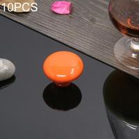 10 stuks 38mm moderne literaire kleur geglazuurde keramische kabinet lade handvat (oranje) - thumbnail