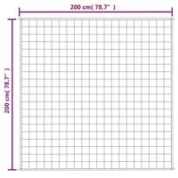 VidaXL Verzwaringsdeken 200x200 cm 9 kg stof grijs - thumbnail