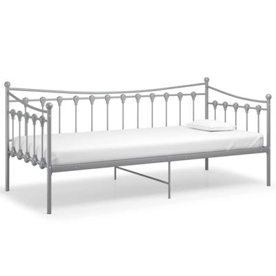 VidaXL Slaapbank metaal grijs 90x200 cm