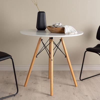 Nohr Ronde Bistrotafel 'Illana' 60cm, kleur Wit/Houtlook