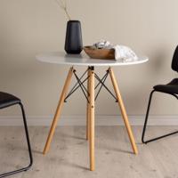 Nohr Ronde Bistrotafel 'Illana' 60cm, kleur Wit/Houtlook - thumbnail