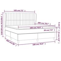 Boxspring met matras fluweel roze 180x200 cm - thumbnail