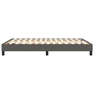 Boxspringframe kunstleer grijs 140x200 cm Boxspringframe kunstleer grijs 140x200 cm