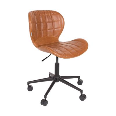 Zuiver Bureaustoel 'OMG' PU leer, kleur Bruin