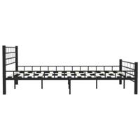 Bedframe staal zwart 160x200 cm - thumbnail