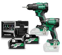 Hikoki KC18DEWAZ | Combipack | DS18DE Accuboormachine + WH18DE accuslagschroevendraaier | 18V | 2 x 5.0Ah + lader | in HSC III - KC18DEWAZ - thumbnail