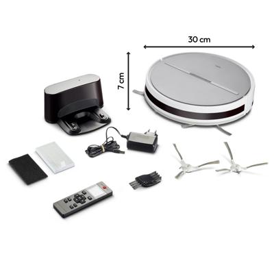 MEDION E35 - Robotstofzuiger - 2000Pa zuigkracht - Gyroscopische navigatie - 2 zijborstels en Wandsensor