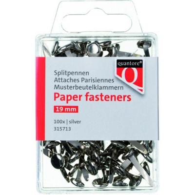 Splitpen Quantore blister 19mm zilver 100 stuks Splitpen Quantore blister 19mm zilver 100 stuks