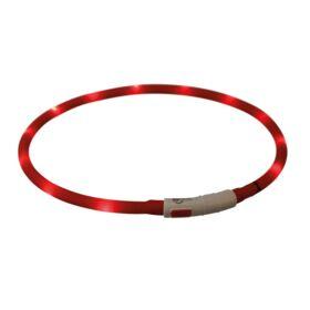 TRIXIE HALSBAND USB FLASH LIGHT LICHTGEVEND OPLAADBAAR ROZE 70X1CM