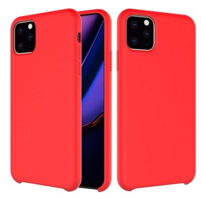 Effen kleur Liquid silicone schokbestendig Case voor iPhone 11 Pro Max (rood)