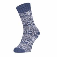 Homesocks bedsokken met wol - Warme huissokken voor de winter - Norwegian winter print - Slaapsokken - thumbnail
