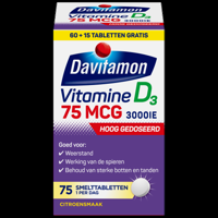 Davitamon Vitamine D3 75mcg Smelttabletten - thumbnail