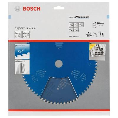 Bosch Professional Cirkelzaagblad voor Aluminium | Expert for Aluminium | Ø 216mm Asgat 30mm 64T - 2608644110 - thumbnail